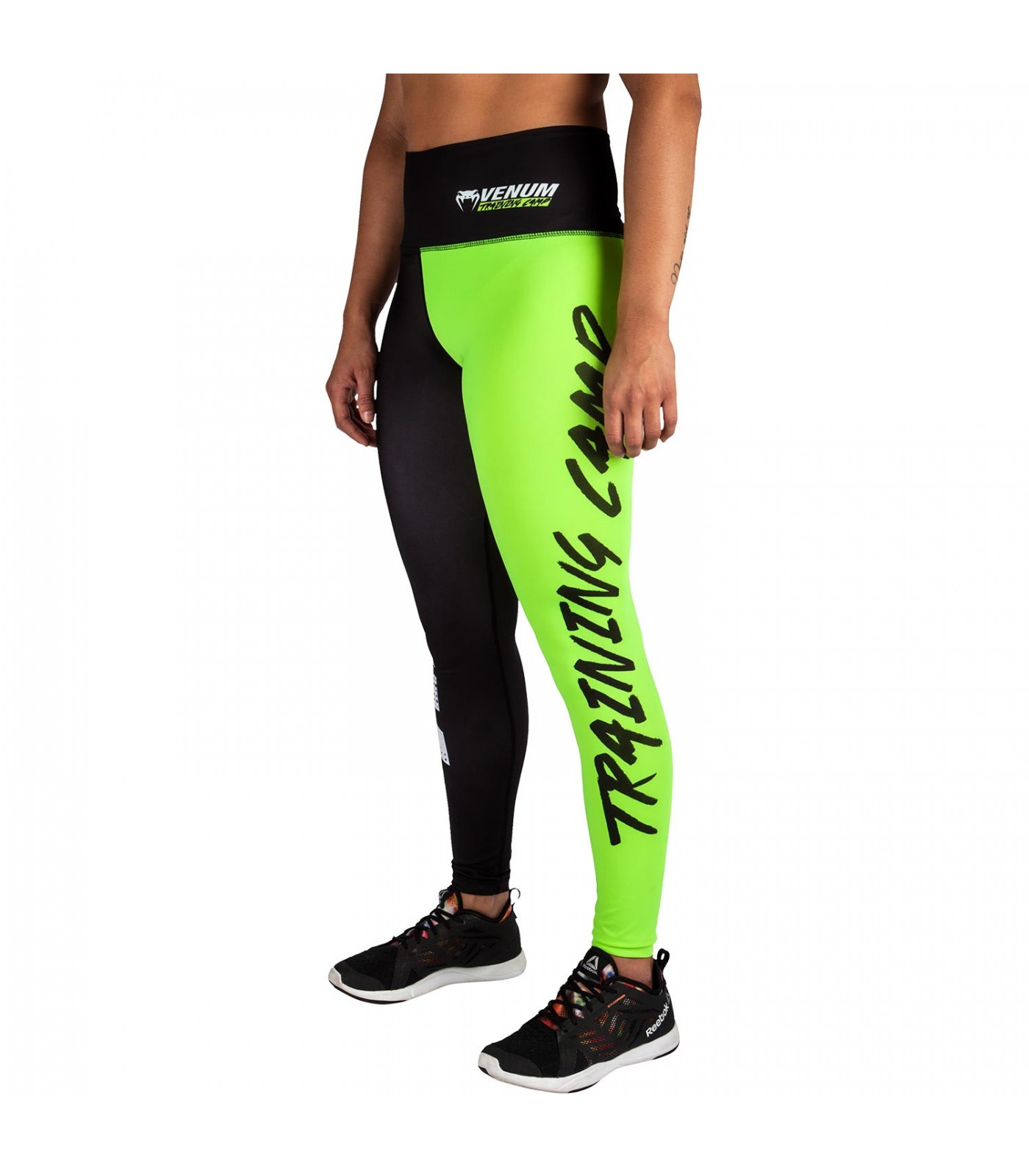 Дамски дълъг клин - Venum Training Camp Legging - Black/Neo Yellow​